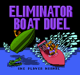 Eliminator Boat Duel (Europe) Title Screen